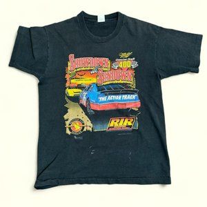 vintage 1996 Miller genuine Draft 400 Showdown at Sundown nascar graphic tee.